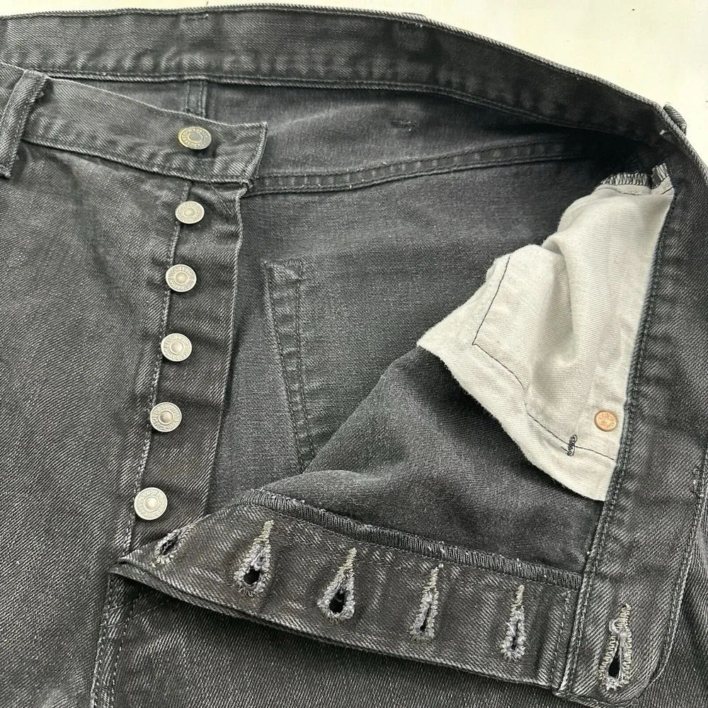 LEVI'S Men's 501 Original Fit Button Fly Jeans‎ Black Size 40x32 Cotton Straight